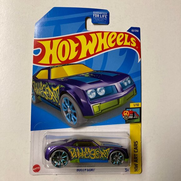 2022 Hot Wheels 62/250 "Bully Goat" 1/10 "HW Art Cars" Series - Purple - Picture 1 of 13